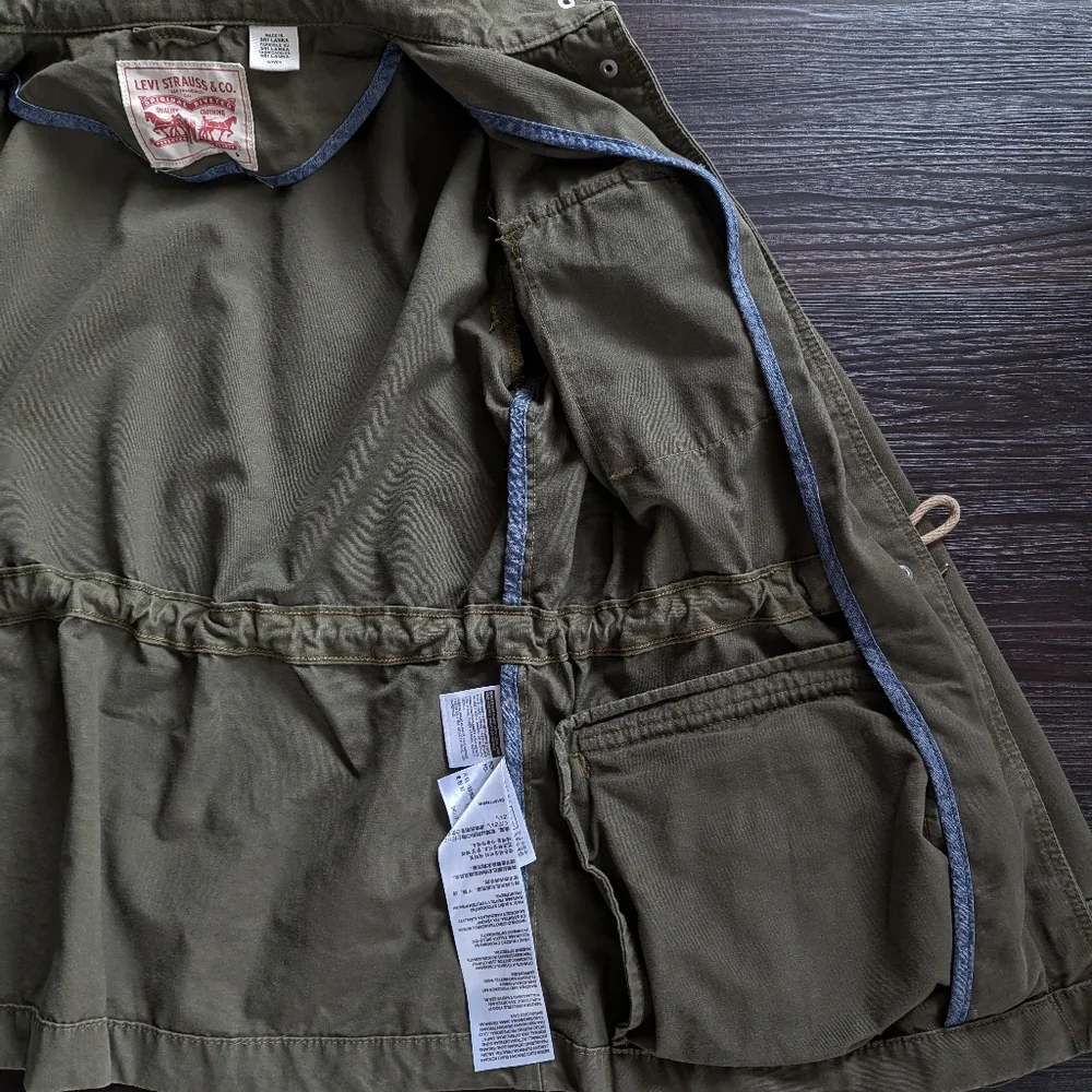 Levi’s Olive Green Field Jacket Small Utility Indie Sleaze Grunge Punk